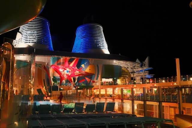 Cruise ship night deck - entertainment contracts at sea